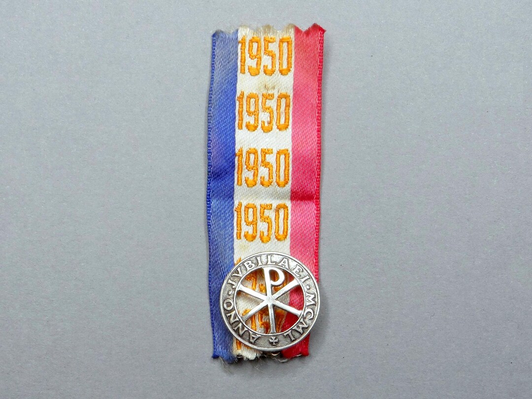 Chi Rho. Anno Jubilaei 1950. Antique Religious Brooch. Ribbon. - Etsy ...