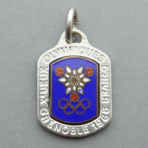 Insigne De Participant Des Jeux Olympiques D'Hiver Grenoble 1968 - Pièce Collector
