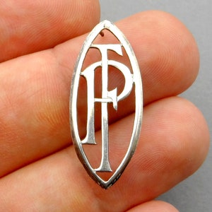 F & P. French Antique Silver Monogram. For hat, wallets, bible, book. Anything you want to customize!