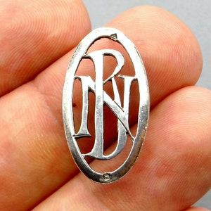 N & R. French Antique Silver Monogram. For hat, wallets, bible, book. Anything you want to customize!