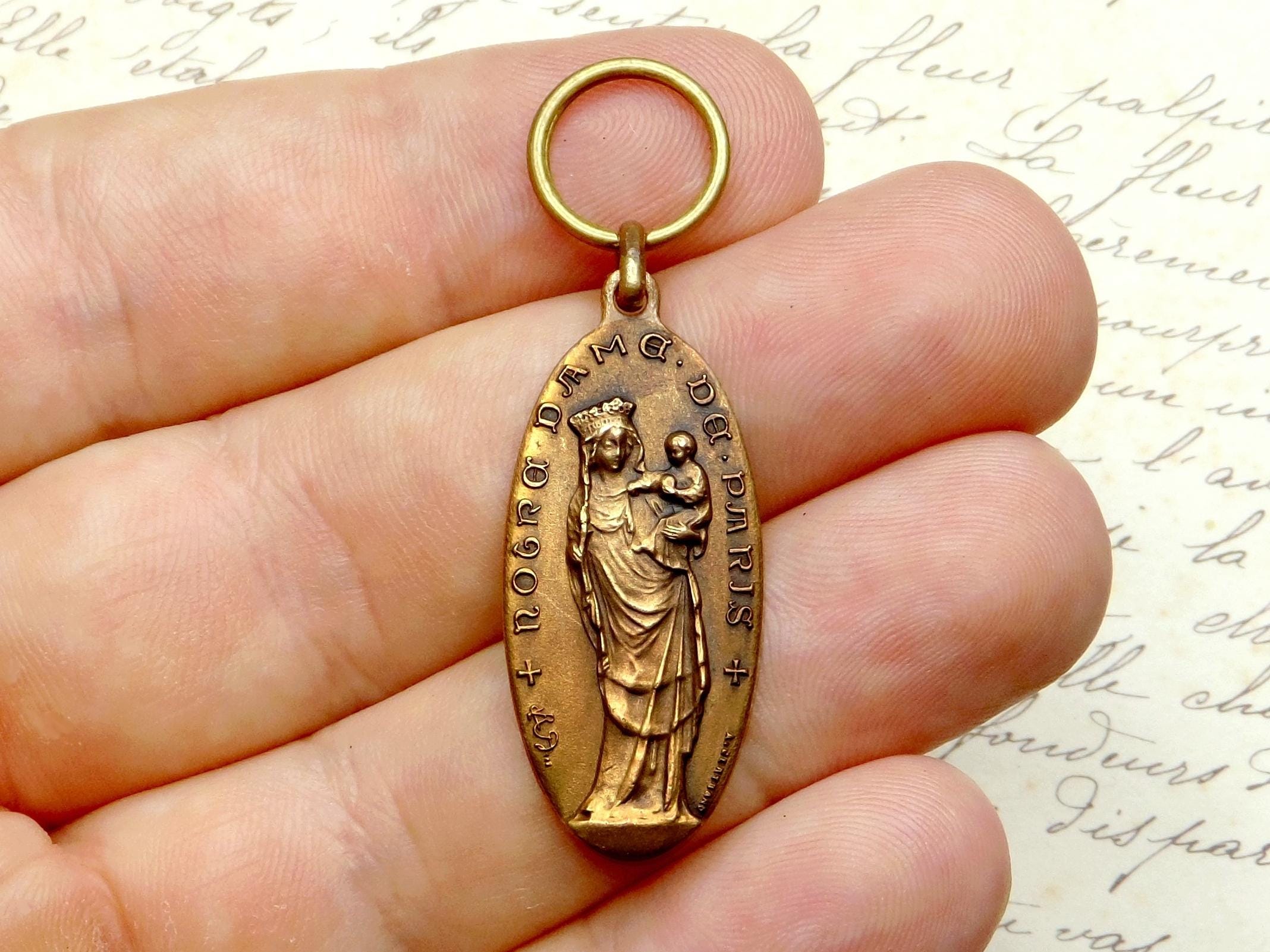 1914年 オランダ ブロンズ メダル 銅 アンティーク 大型