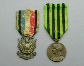 Franco Prussian War 1870. Antique medals with ribbon.