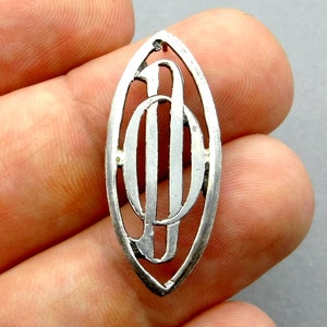 D & O. French Antique Silver Monogram. For hat, wallets, bible, book. Anything you want to customize!