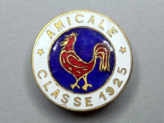 Rooster, 1925. French Antique Enamel Brooch. - image 1
