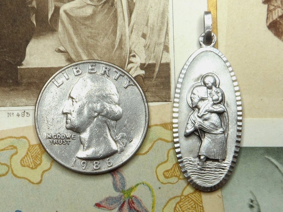 Saint Christopher and Jesus. Antique Religious Si… - image 3