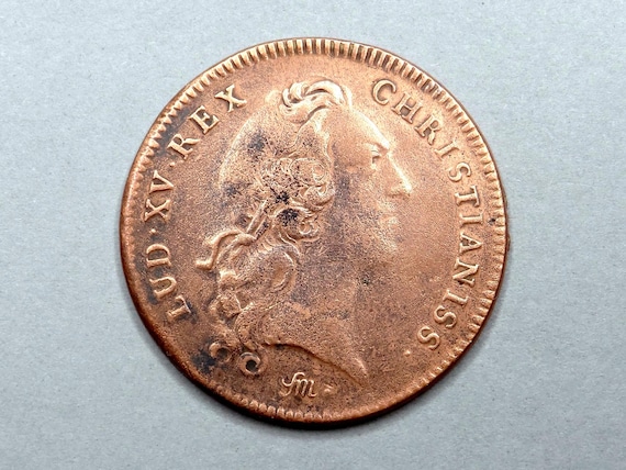 King Louis XV of France. The States of Lille 1737. Antique Large Token. Medal. View 3