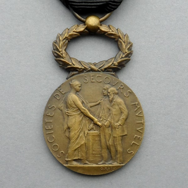 Woman, Marianne, Female and Man. Antique Medal by Roty.