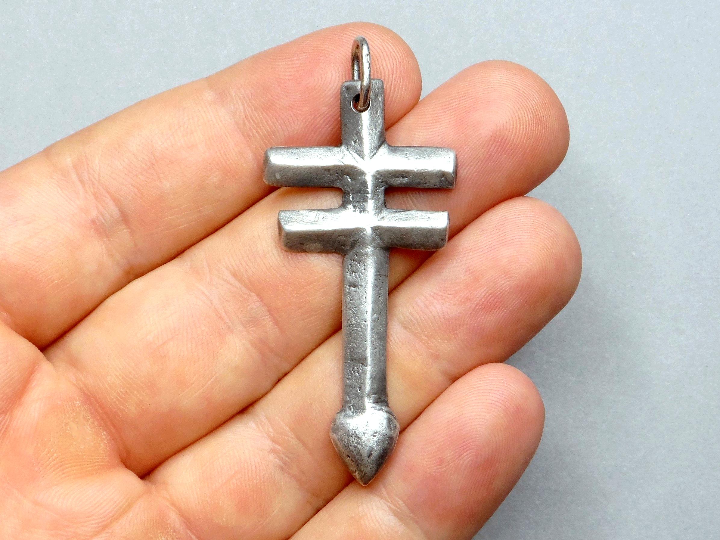 Cross of lorraine pendant - Etsy 日本