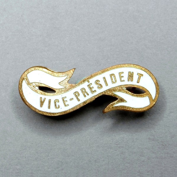 Vice President, French Enamel Brooch. Universal Exposition World's fair, Medal.