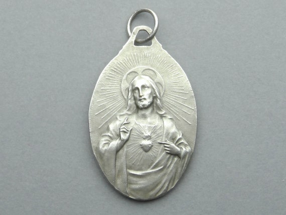 Saint Virgin Mary. Christ, Sacred Heart. Antique … - image 4