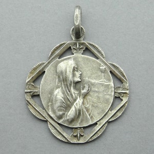 Eucharist, Communion. Antique Religious Silver Pendant.