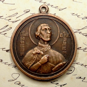 Saint Alexander Nevsky. Cathedral, Sofia. Antique Religious Large Pendant.