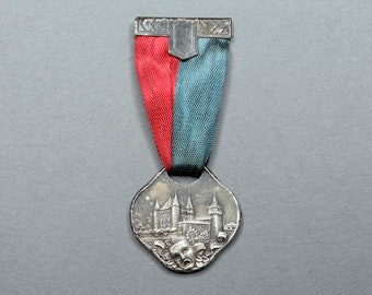 Fairy Tale Castle. 1933. French Antique Medal. During.
