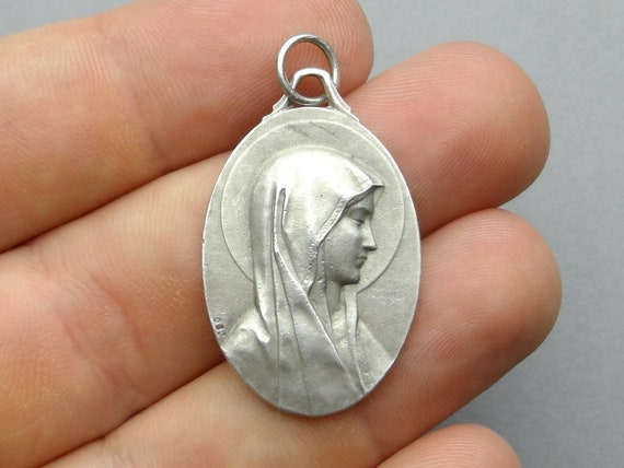 Saint Virgin Mary. Christ, Sacred Heart. Antique … - image 1