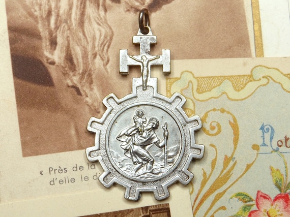 Dizainier. Saint Christopher and Jesus. Antique R… - image 2