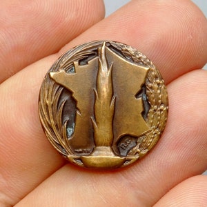 Flame of the Unknown Soldier. Antique French Patriotic Brooch