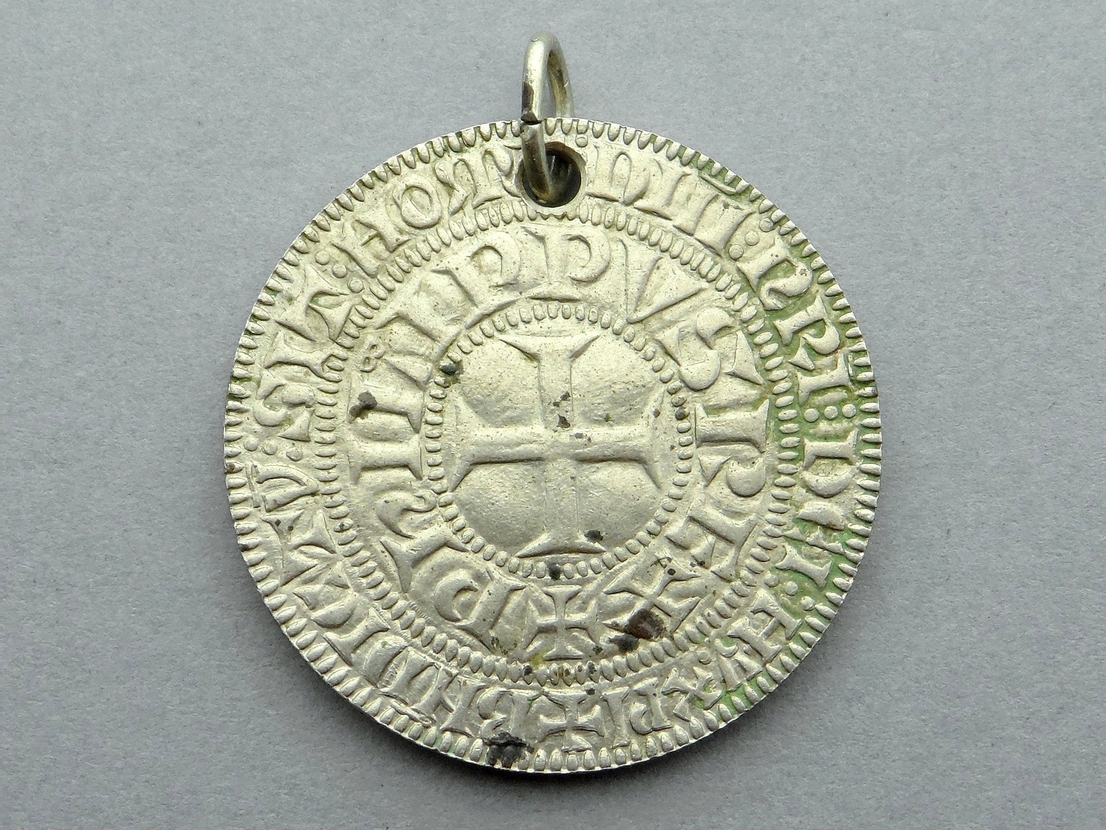 King Philip IV the Fair, Big tournaments During. Antique Pendant. Medal Coin