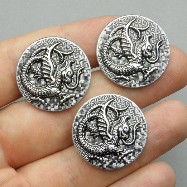 Chimera, Mythological Animal, Dragon. Vintage Large Button