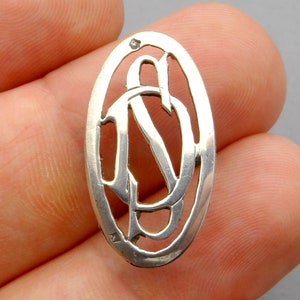 D & S. French Antique Silver Monogram. For hat, wallets, bible, book. Anything you want to customize!