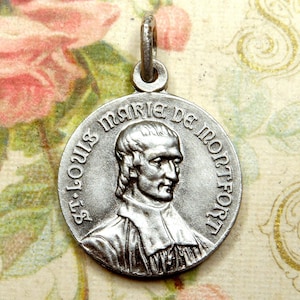 Saint Louis Marie de Montfort. Antique Religious Pendant. French Medal.