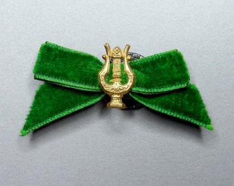 Lyre, Fanfare, Band, Contest, Music. French Antique Medal. During. Ribbon