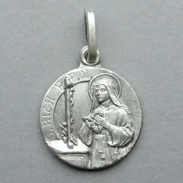 Saint Rita. North Maroilles. Antique Religious Pendant. Medal by Penin.