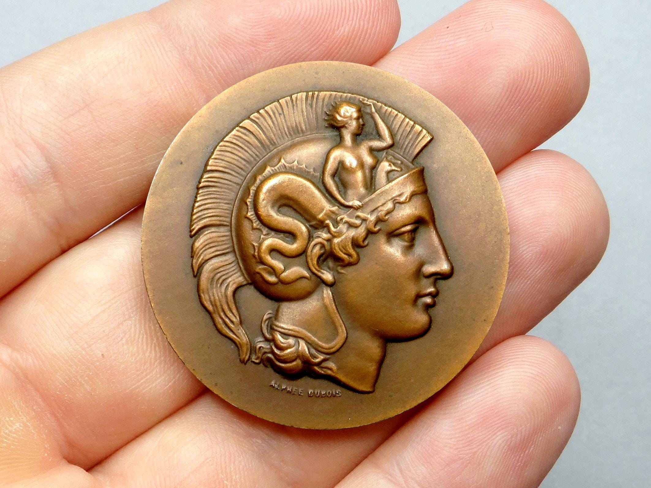 1914年 オランダ ブロンズ メダル 銅 アンティーク 大型