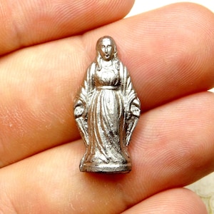 Saint Mary, Welcoming Virgin. Antique Religious Statue.