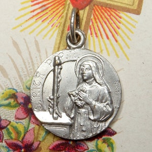 Saint Rita of Cascia. Antique Religious Pendant. Medal by Penin.