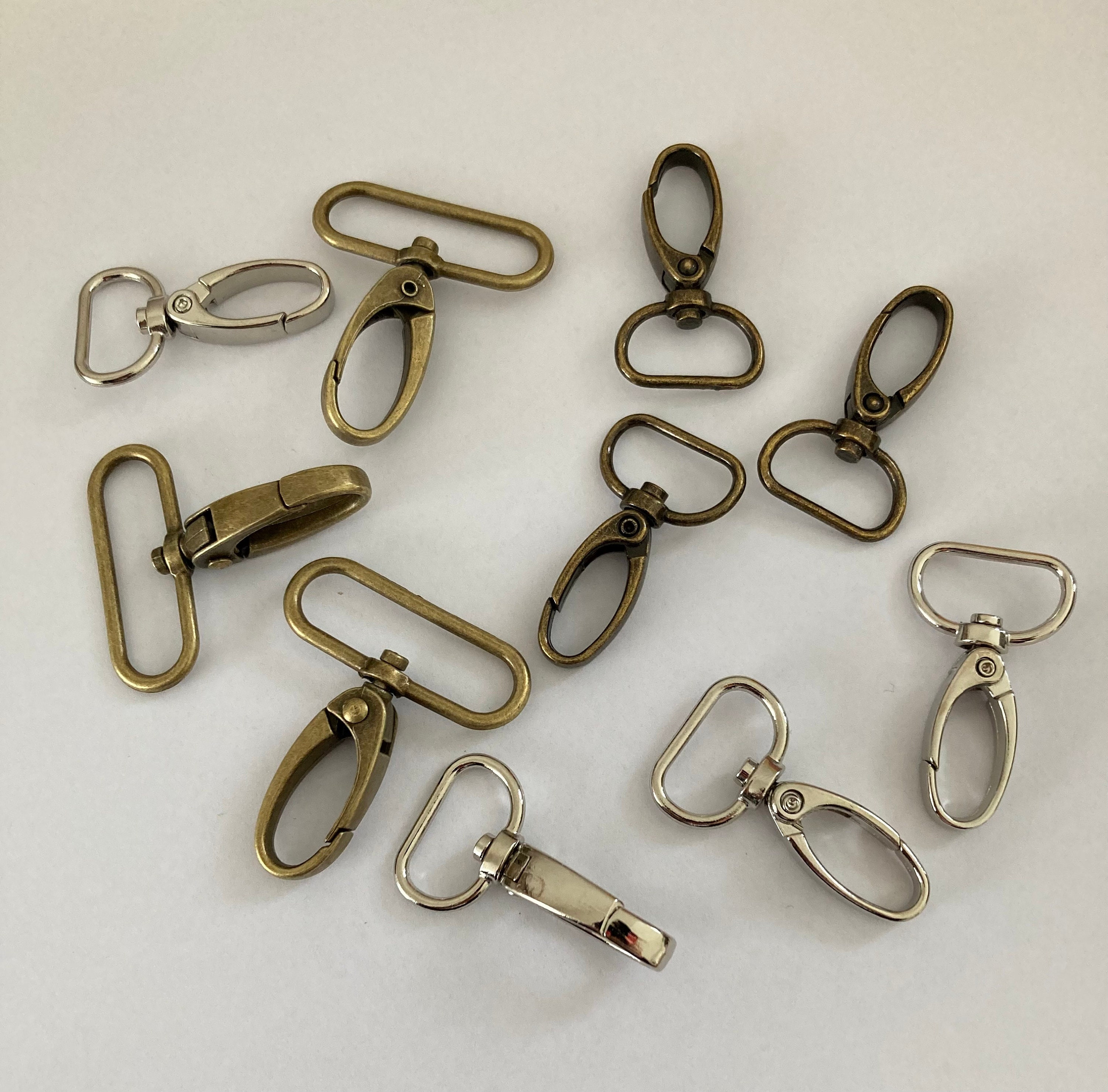 4 Moschettoni Rotondi In Acciaio Inox - Portachiavi Con Anelli A Molla Per Zaini E DIY (Argento) - Foto 13