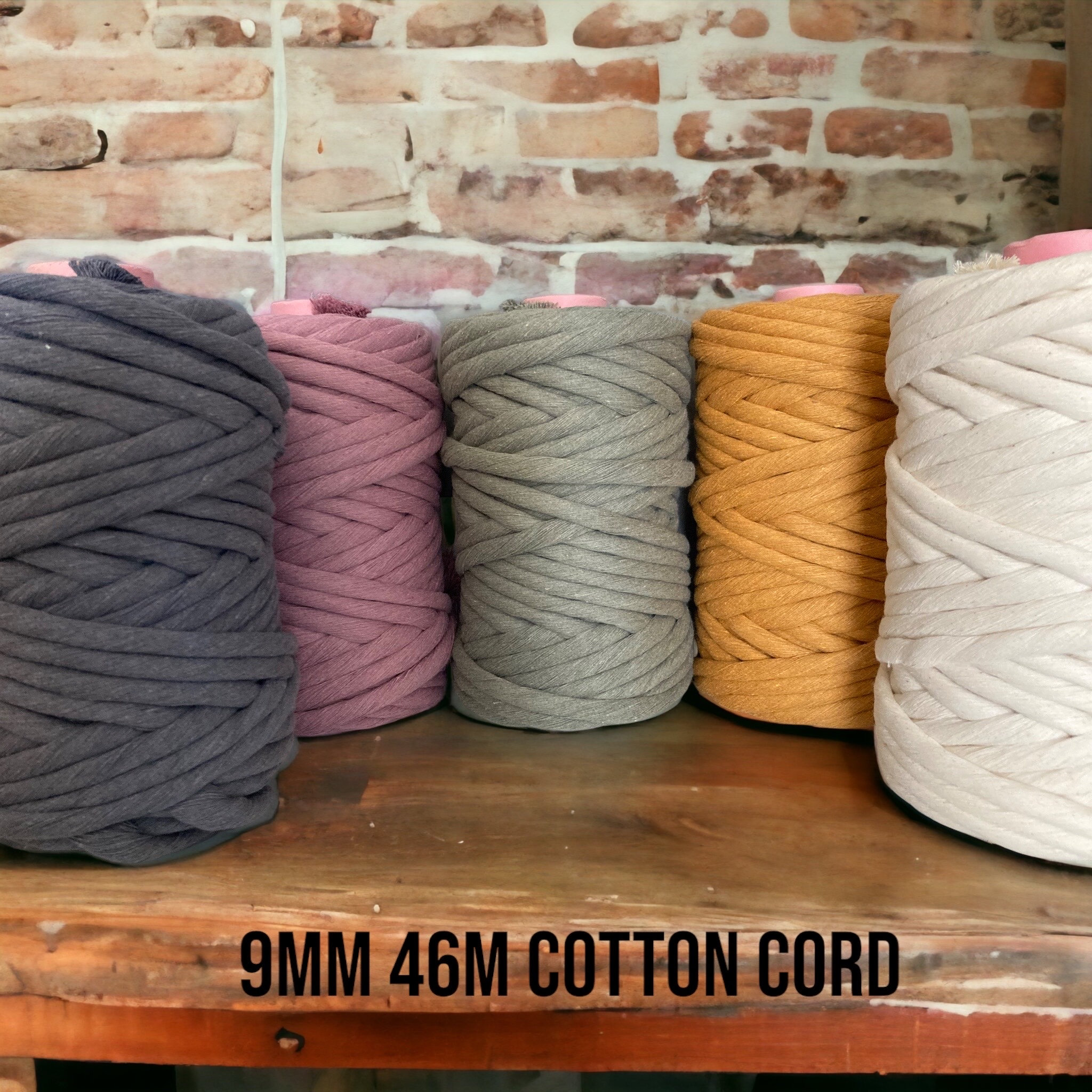 5mm Braided Cotton Cord SAMPLES , Bobbiny Macrame Cord, Chunky Yarn, Cotton  Rope, Craft Cord 16 Ft/5.5 Yards/5 Meters 