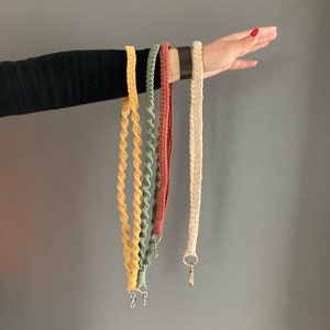 Insignia de macramé/Muñequera de macramé/Porta credencial/Cordón trenzado bohemio/Accesorios de macramé/Cordón para uso médico/