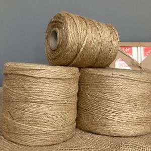 1 mm, 1,5 mm  and 2mm Jute twine, lenth 300m, 500 g|Hemp twine|Jute threads for craft shabby, Jute yarn