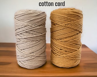 3mm Egyptian Cotton Macrame Cord | 139m Knitting Yarn