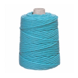 May include: A spool of teal blue cotton cord, perfect for macrame or other crafting projects.