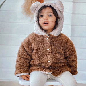 Baby girl top teddy coat