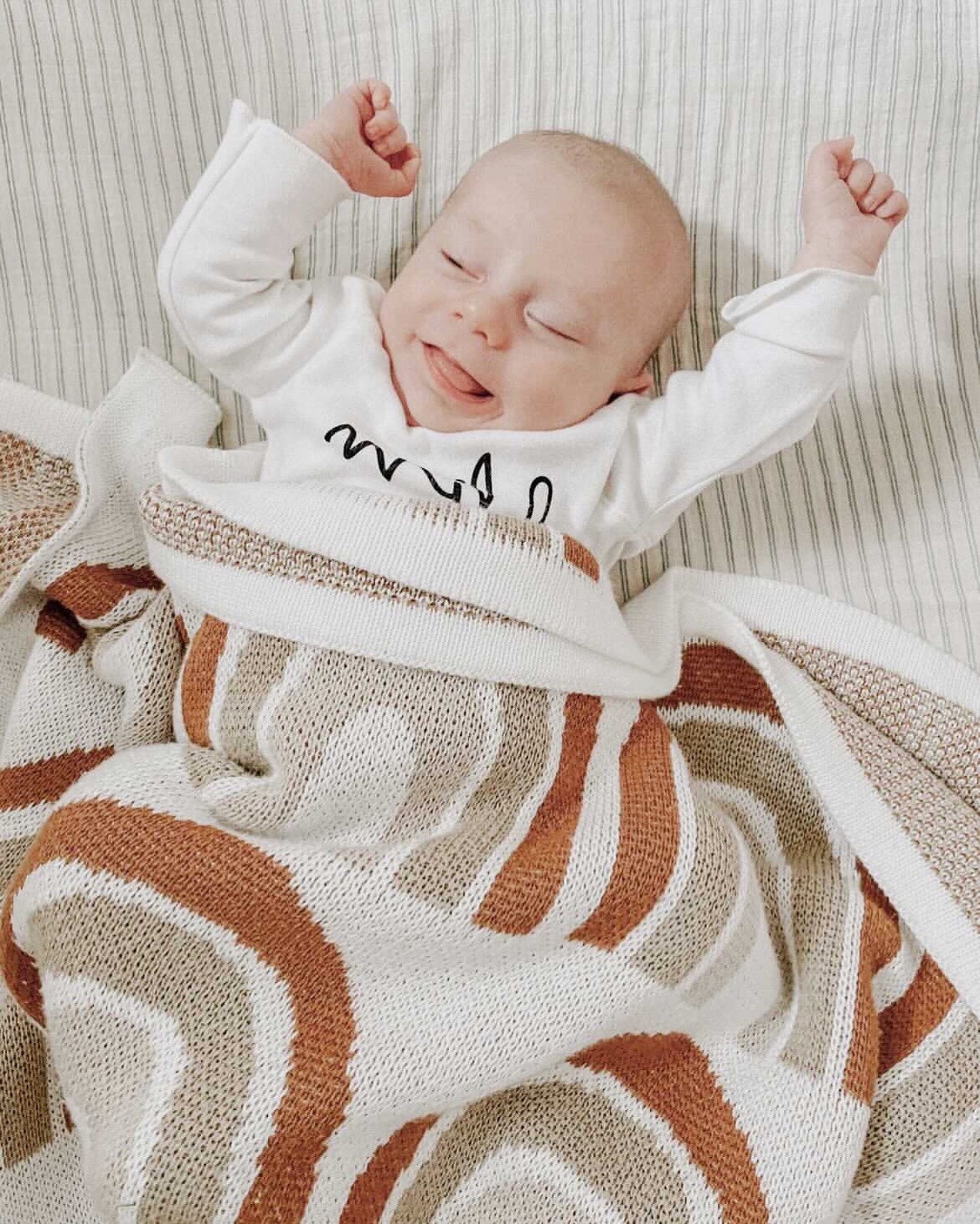 Rainbow Designed Knitted Baby Blanket Rainbow Blanket Etsy UK