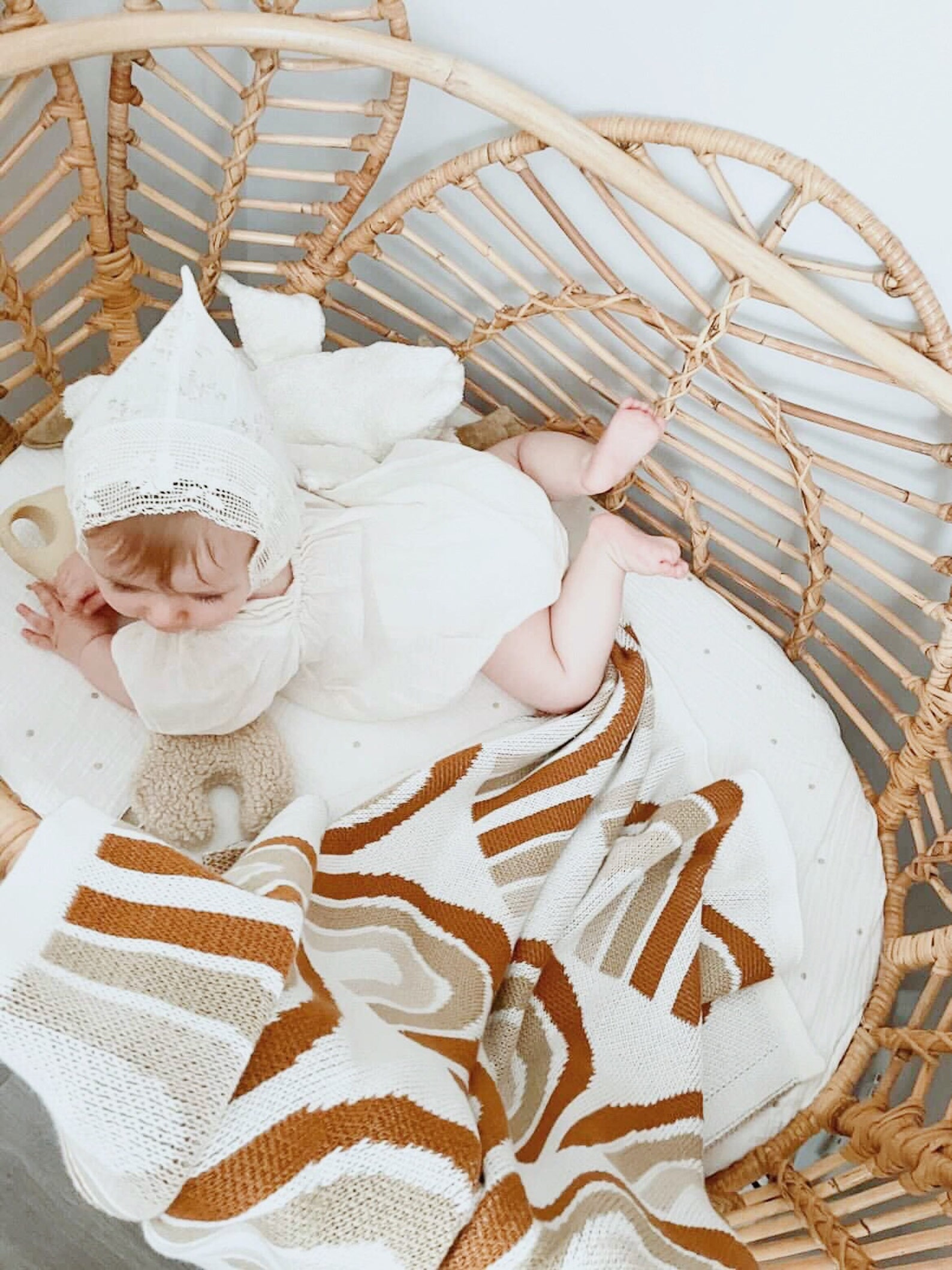 Rainbow Designed Knitted Baby Blanket Rainbow Blanket Etsy