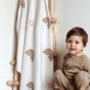 Regenbogen Musselin Swaddle Decke, Baby Mulltuch, Großes 120 cm Spucktuch, Baby Windel, Große 120 cm Spucktuch, Musselin Musselin, Baumwolle Musselin