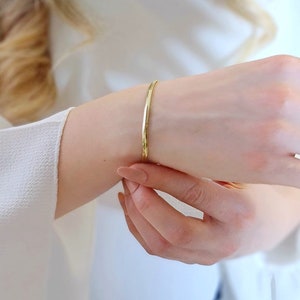 Snake Chain 14k Solid Gold Bracelet,1 mm Width Polished Herringbone Chain Bracelet,Handmade Snake Bracelet, Real Gold Bracelet,Gift