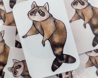 Mermaid Raccoon Sticker| Cute and Weird Mermay