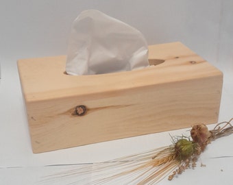 Tissue box, Swiss stone pine, wooden box, cosmetic tissues, Swiss stone pine cube, Swiss stone pine, wooden box, pleasant smell, handmade, living room, dispenser