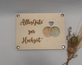 Geldgeschenk Geschenkkarte Holz  Muttertag Vatertag Geschenk  Glückwunschkarten Gratulation Gutschein Firmung Hochzeit Taufe Verpackung