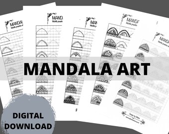 Buy MADHUBANI ART, LOTUS Practice Templates,patterns Training Sheets ...