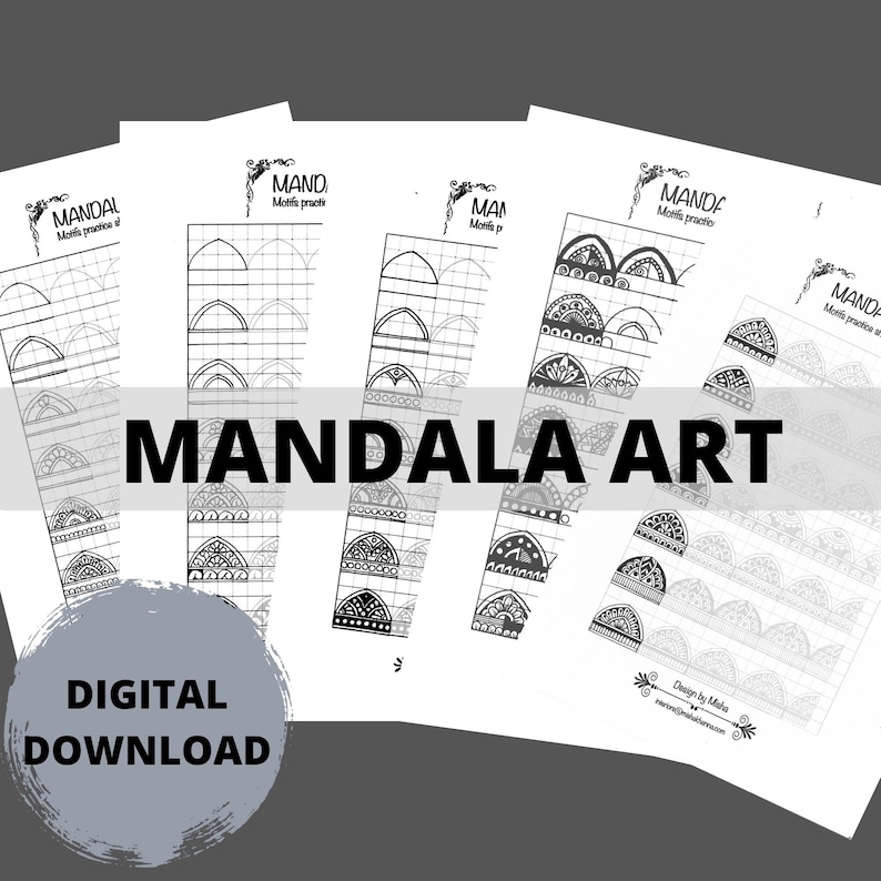 MANDALA ART Practice Templatespatterns Training Sheets Paper Etsy