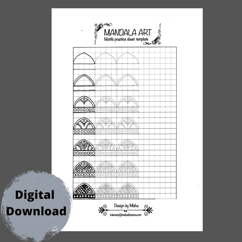 MANDALA ART Practice Templatespatterns Training Sheets Paper Etsy