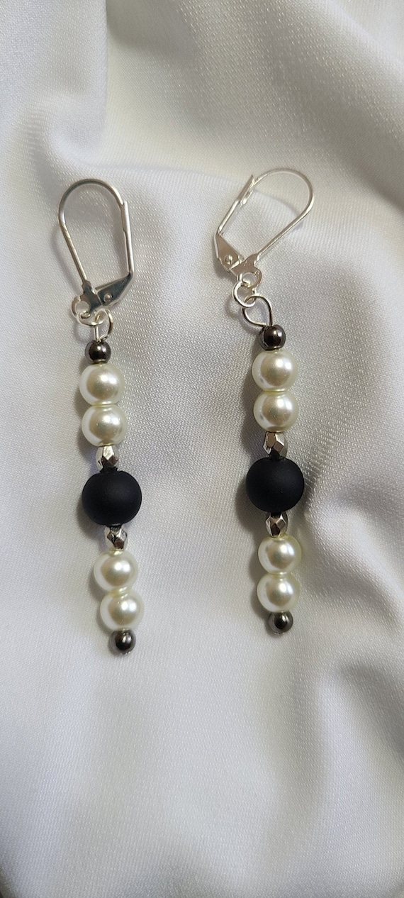 Shop Rubans Oxidised Silver Plated Handcrafted White Pearls Layered Hoop  Earrings Online at Rubans
