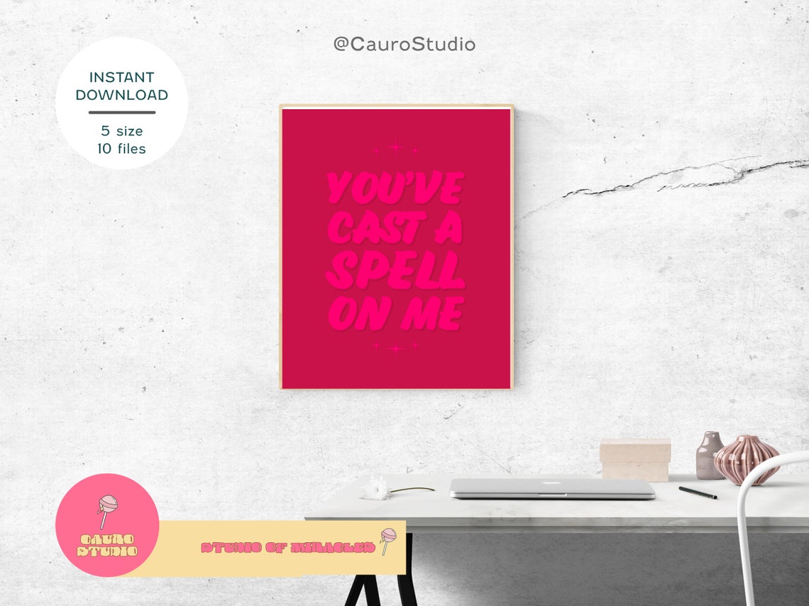 You've Cast a Spell On Me Print Printable Poster Etsy