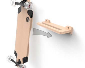 Lot De 2 Supports Muraux Pour Skateboard/Longboard - 3DBeli - Noir - Présentoir
