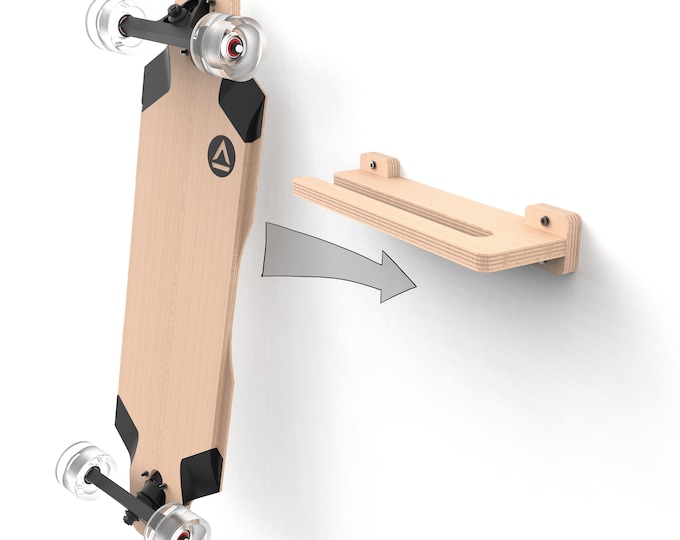 Longboard / Skateboard Wall Storage - Single Board Display
